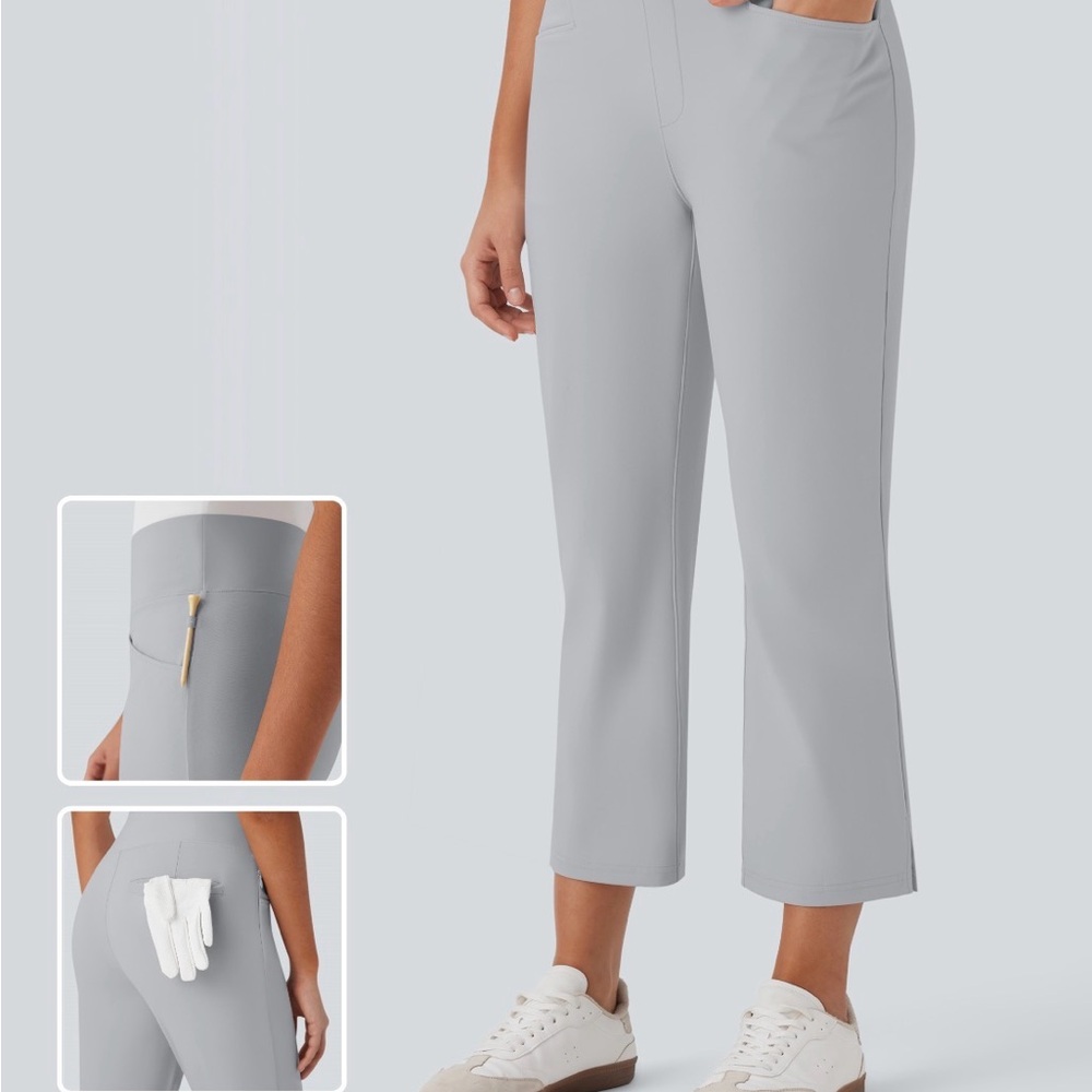 HALARA High Waisted Pockets Quick Dry Golf Bootcut Pants